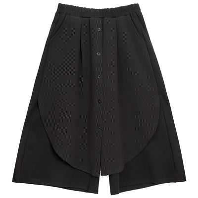 Pantalones Anchos Patchwork Irregular Casuales para Mujer - Image 9