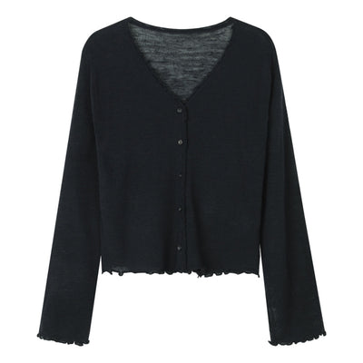 Cardigan Tejido con Encaje Efecto Hongo Arbóreo y Botones - Image 8