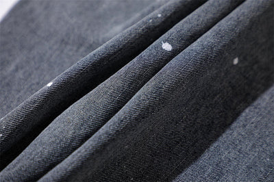 Jeans Azul Lavado con Bordado de Calavera para Hombre - Image 8