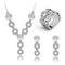 Conjunto de 3 Piezas: Aretes y Anillo de Cristal de la Felicidad