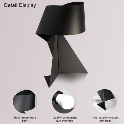 Lámpara Origami Blanco y Negro - Diseño Minimalista de Estudio - Image 4