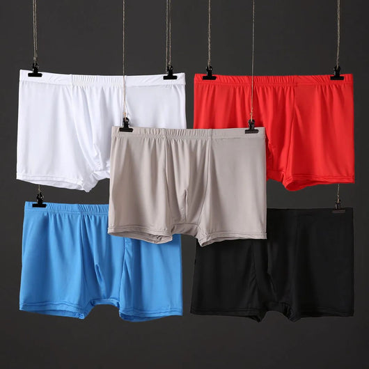 Bóxers de Seda Helada para Hombre - Diseño Liso y Transpirable - Image 11