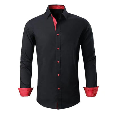 Camisa Manga Larga con Estampado Digital Talla Grande para Hombre - Image 12
