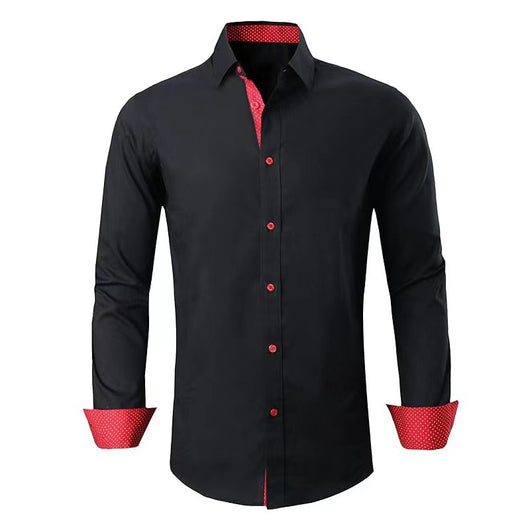 Camisa Manga Larga con Estampado Digital Talla Grande para Hombre - Image 12