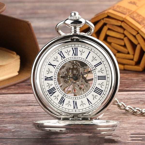 Reloj de Bolsillo Mecánico Digital con Diseño Calado