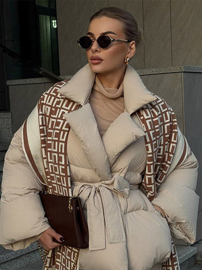 Chaqueta de Algodón con Cintura Controlada y Solapas de Encaje - Image 12