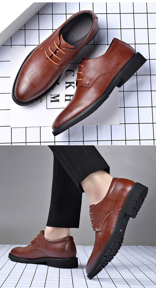 Zapatos Formales de Cuero Genuino para Hombre Talla Grande - Image 34