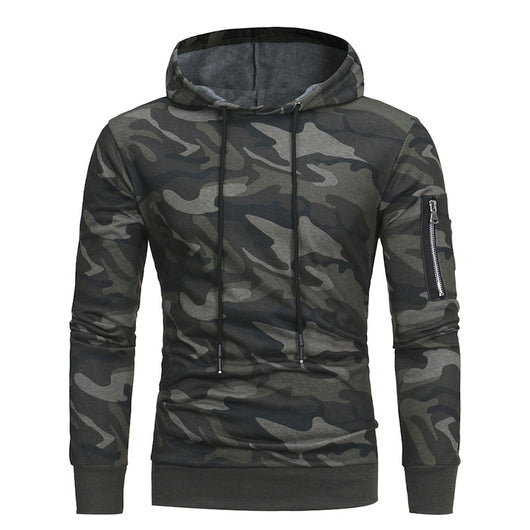 Sudadera Camuflaje con Capucha Slim Fit para Hombre - Image 6