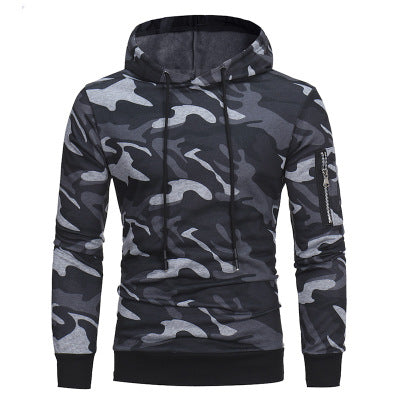 Sudadera Camuflaje con Capucha Slim Fit para Hombre