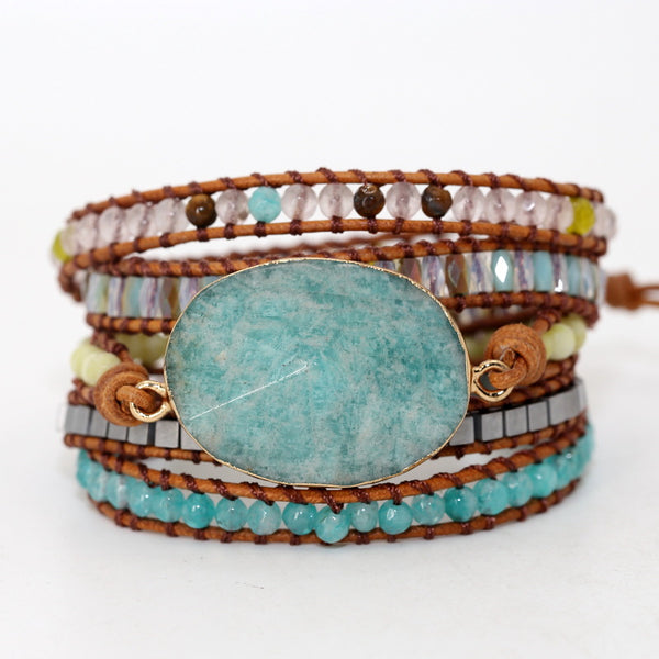 Pulsera de Cuentas Tianhe Piedra Natural Retro