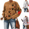 Sudadera Cuello Redondo con Estampado de Patitas de Perro