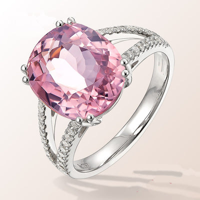Anillo de Compromiso Europeo Americano con Incrustaciones de Diamantes