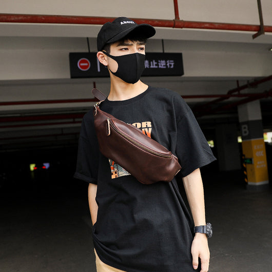 Bolsa Pecho Retro Hombre PU - Estilo Casual Una Correa - Image 7