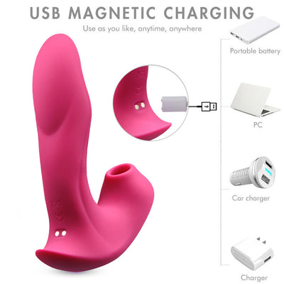 Vibrador Portátil Recargable con Múltiples Funciones de Succión y Vibración - Image 14