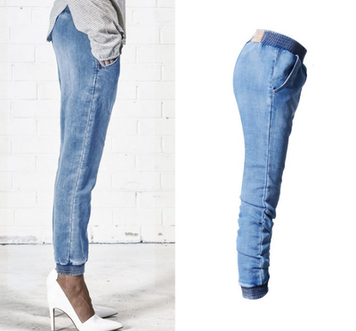 Jeans Elásticos Talle Alto Mujer Talla Grande Comodidad Total - Image 3