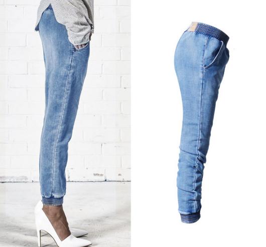 Jeans Elásticos Talle Alto Mujer Talla Grande Comodidad Total - Image 3