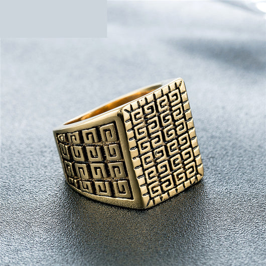 Anillo de Acero Titanio Cuadrado para Hombre - Image 6