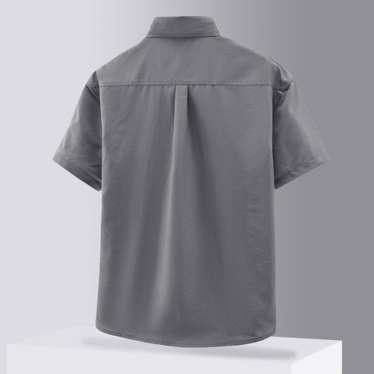 Camisa de Trabajo Casual en Colores Sólidos para Hombre - Image 5