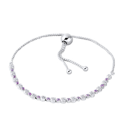 Pulsera de Plata Esterlina S925 Ajustable Telescópica