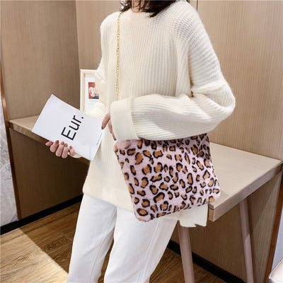 Bolso Tote Leopardo con Cadena y Correa Crossbody - Image 53