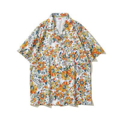 Camisa Clásica Retro Americana con Pajarita Cubana para Hombre - Image 13