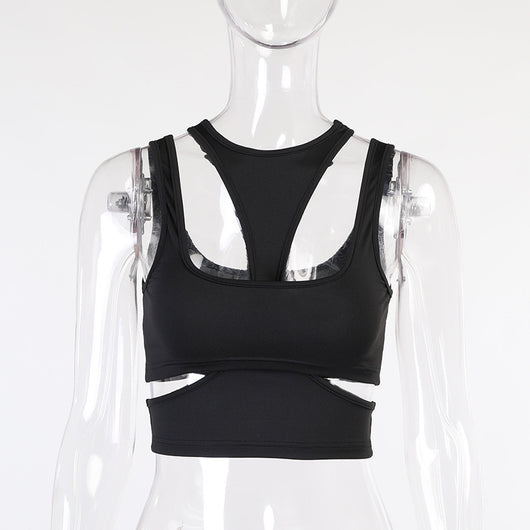 Chaleco Deportivo sin Mangas con Espalda Abierta y Cintura Expuesta - Image 3