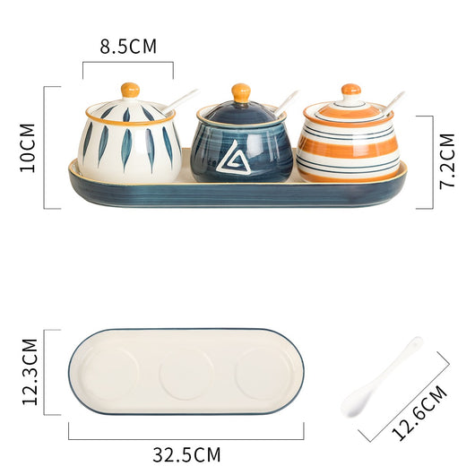 Juego de Recipientes de Cerámica para Condimentos de Cocina - Image 3