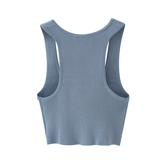 Chaleco Ajustado de Punto con Escote Profundo para Mujer - Image 10