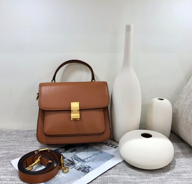 Bolso Retro de Cuero Premium con Asa de Hombro Cuadrada para Mujer