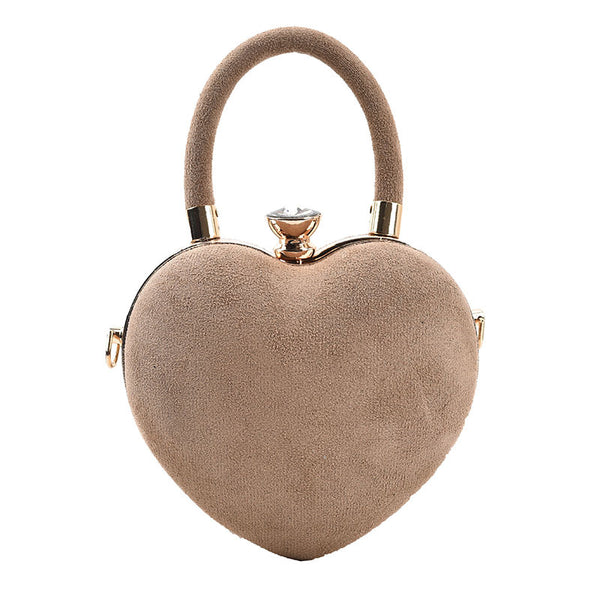 Bolso Mensajero Portátil con Corazón - Diseño Retro Minimalista