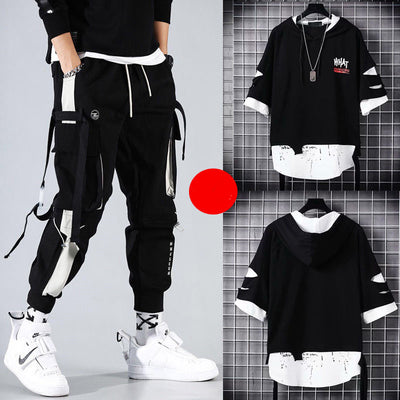 Conjunto Deportivo Hip-hop para Hombre con Capucha - Overol Holgado de Dos Piezas - Image 24