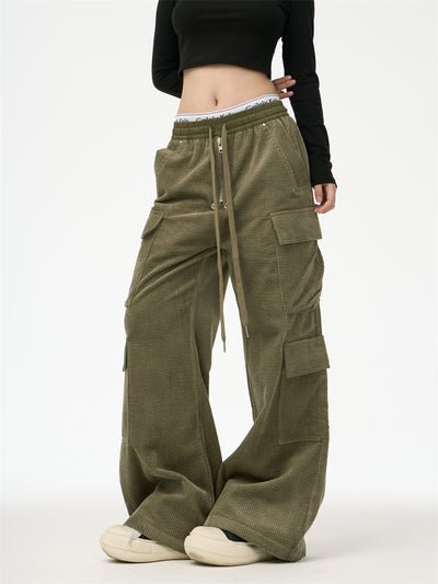 Pantalones Cargo Multibolsillos de Pana American Street - Image 11