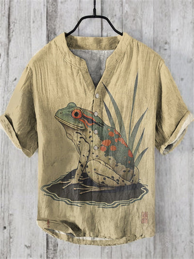 Camisa Hawaiana Navideña Casual con Estampado Santa para Hombre - Image 25