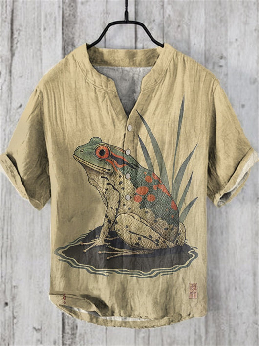 Camisa Hawaiana Navideña Casual con Estampado Santa para Hombre - Image 25