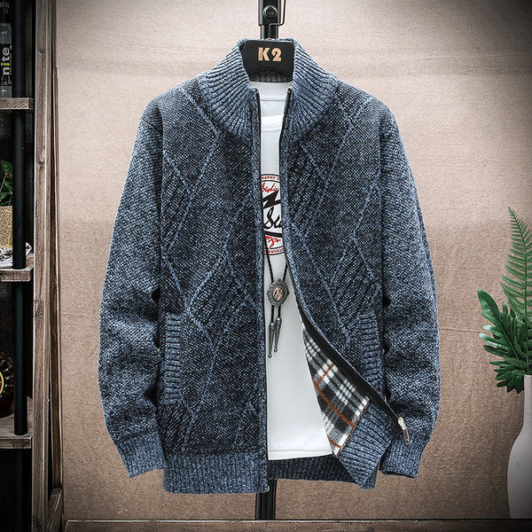 Suéter Casual con Cuello Tipo Abrigo - Tejido Elegante y Versátil