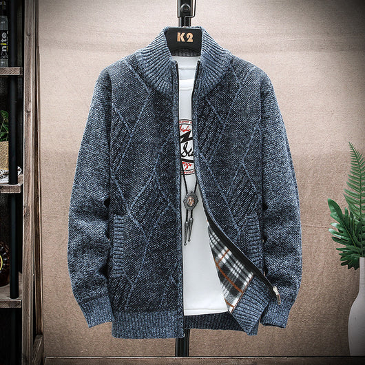Suéter Casual con Cuello Tipo Abrigo - Tejido Elegante y Versátil - Image 2