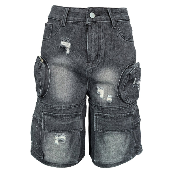 Shorts Denim Rotos con Bolsillos Lavados para Mujer - Image 6