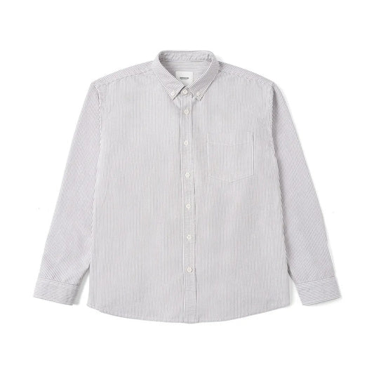 Camisa Oxford Casual a Rayas para Hombre - Manga Larga Clásica - Image 2