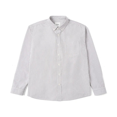 Camisa Oxford Casual a Rayas para Hombre - Manga Larga Clásica - Image 2