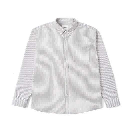 Camisa Oxford Casual a Rayas para Hombre - Manga Larga Clásica - Image 2