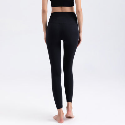 Pantalones Yoga Cintura Alta Reversibles en Brocado Nude - Image 15
