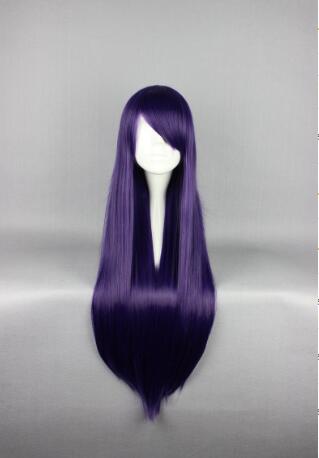 Peluca Larga Lisa para Cosplay 80cm Fibra de Seda Resistente al Calor