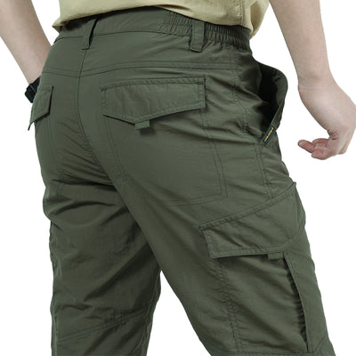 Pantalones Rectos de Cintura Media con Elástico para Hombre - Image 12
