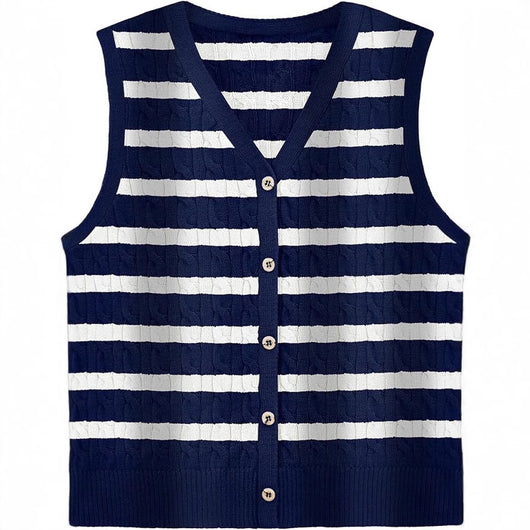 Chaleco Tejido Retorcido para Mujer - Estilo Europeo y Americano - Image 6