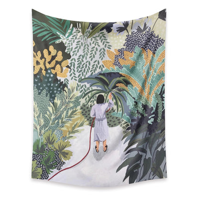 Tapiz Pequeño de Dibujos Animados con Fondo de Plantas Verdes - Image 35