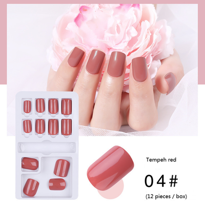 Uñas Postizas de Color Puro - Parches de Nail Art Profesional - Image 10