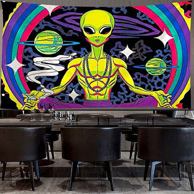 Tapiz Decorativo con Estampado Alien - Tela de Fondo para Pared - Image 33