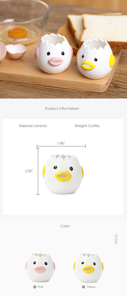 Separador de Claras de Huevo de Cerámica con Diseño de Pollito - Image 9