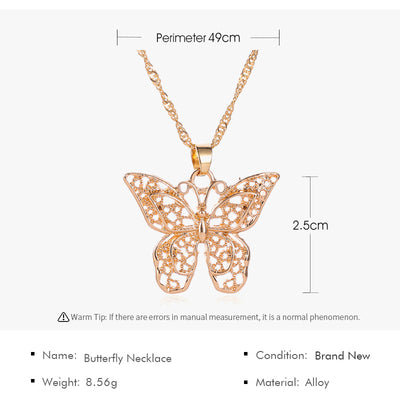 Collares Colgantes Mariposa Declaración - Image 6