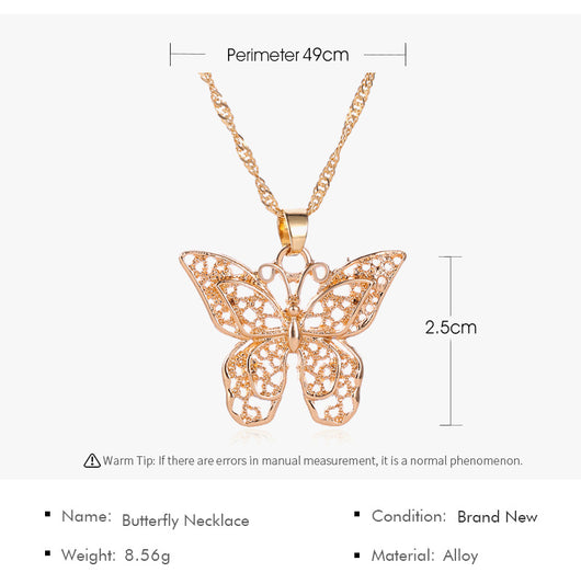 Collares Colgantes Mariposa Declaración - Image 6